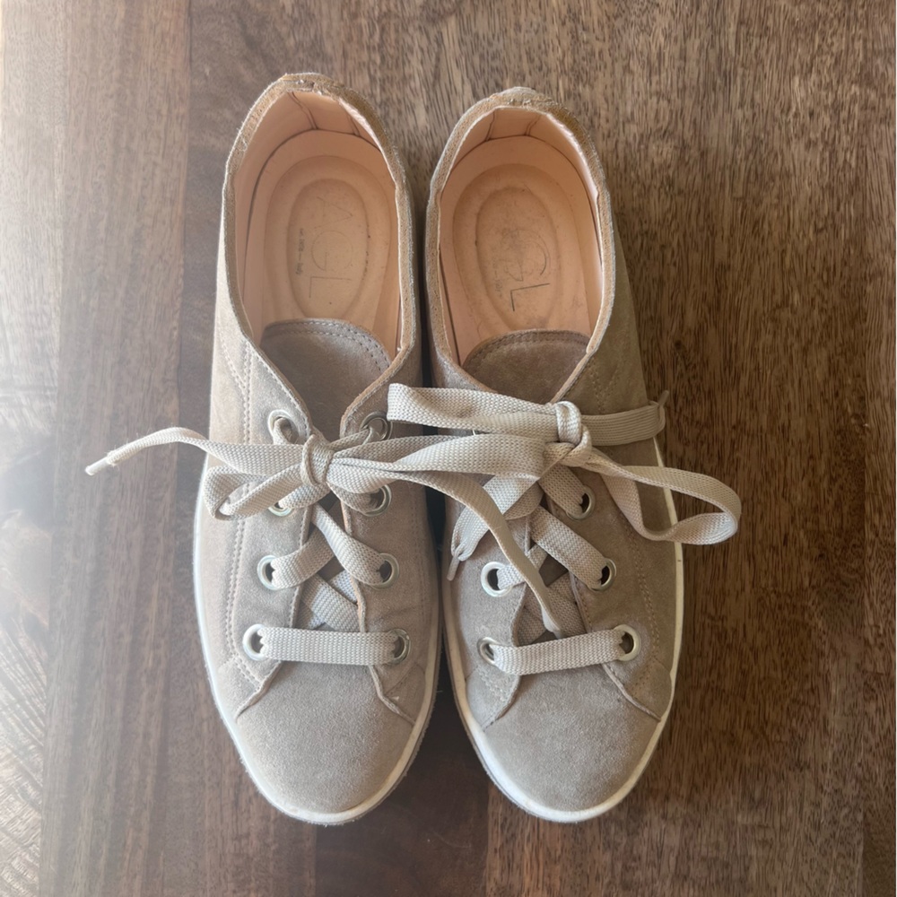 AGL Taupe Canvas Sneakers